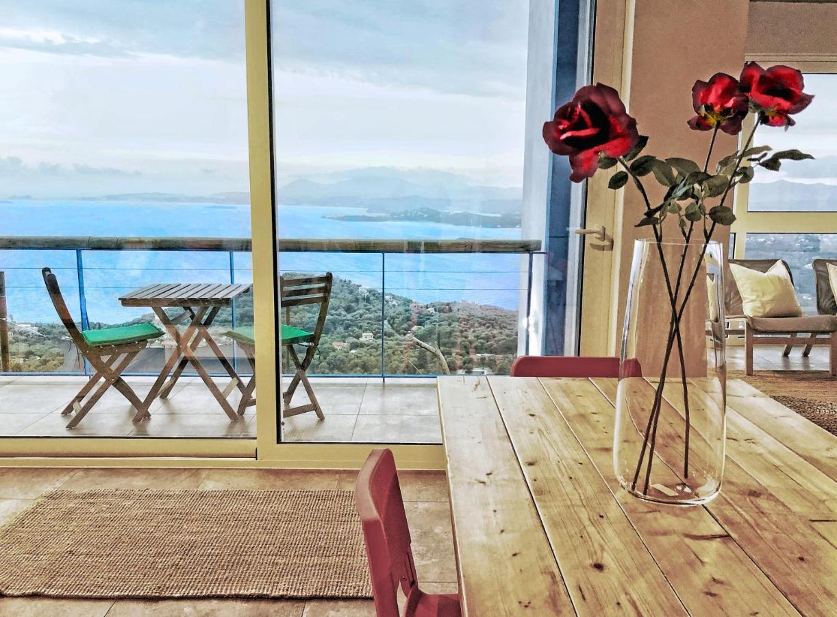 House Sienna Of Villa Intaba Best Views Corfiot Riviera Corfu Island Greece Contemporary Design Pool With Spectacular Sea Views Close To Ipsos Beach Πυργί Εξωτερικό φωτογραφία
